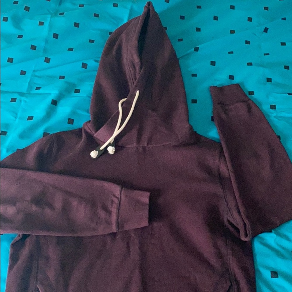 Burgundy male hoodie